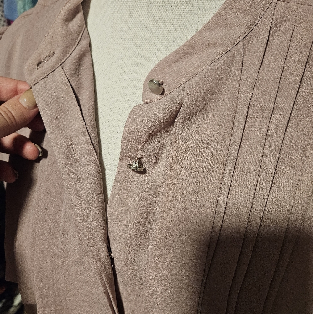 Antonio Melani mauve blouse sz M - Picture 2 of 7
